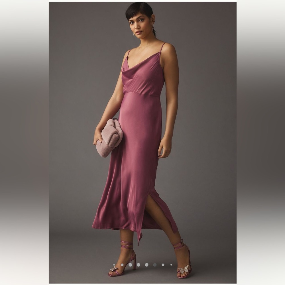 Elegant Mauve Slip Dress
